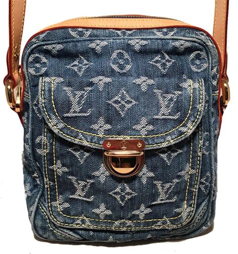 louis vuitton blue shoulder bag|louis vuitton blue denim bag.